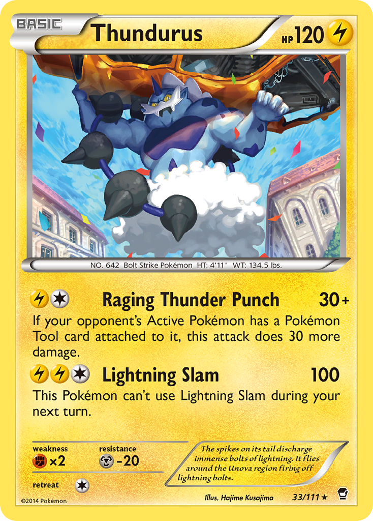 Thundurus (33/111) [XY: Furious Fists] | Amazing Games TCG