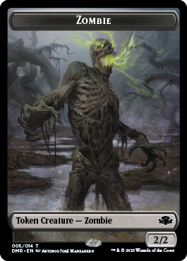Zombie // Saproling Double-Sided Token [Dominaria Remastered Tokens] | Amazing Games TCG