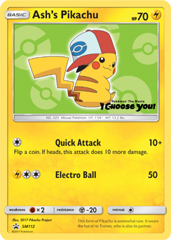 Ash's Pikachu (SM112) [Sun & Moon: Black Star Promos] | Amazing Games TCG