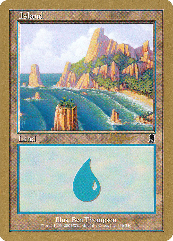 Island (shh336a) (Sim Han How) [World Championship Decks 2002] | Amazing Games TCG