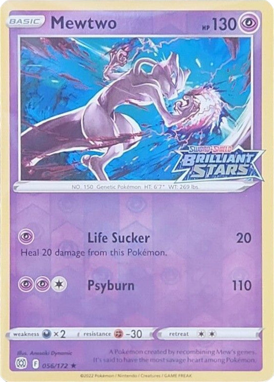 Mewtwo (056/172) (Brilliant Stars Stamped) [Sword & Shield: Brilliant Stars] | Amazing Games TCG