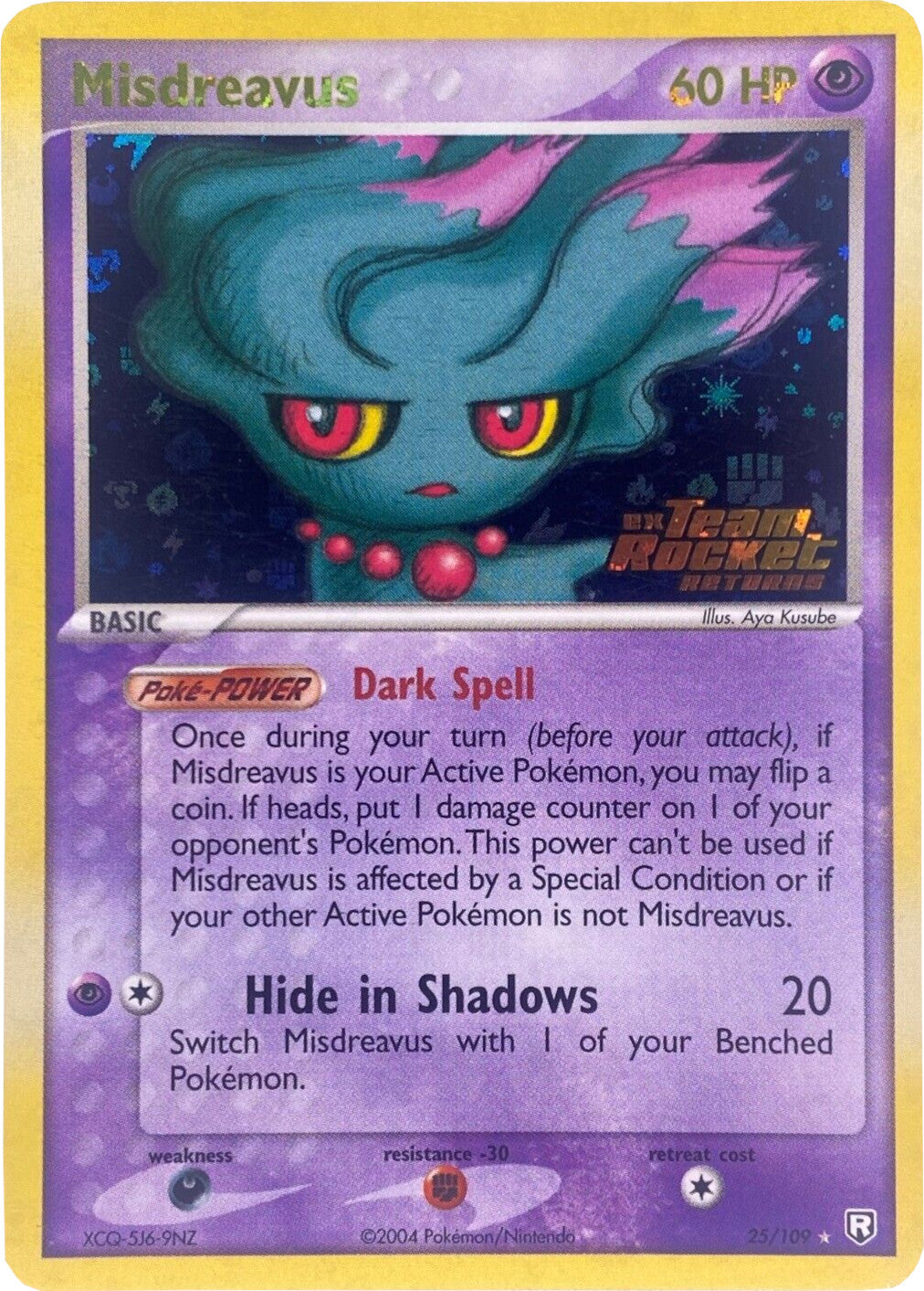 Misdreavus (25/109) (Stamped) [EX: Team Rocket Returns] | Amazing Games TCG