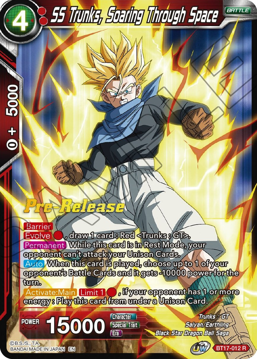 SS Trunks, Soaring Through Space (BT17-012) [Ultimate Squad Prerelease Promos] | Amazing Games TCG