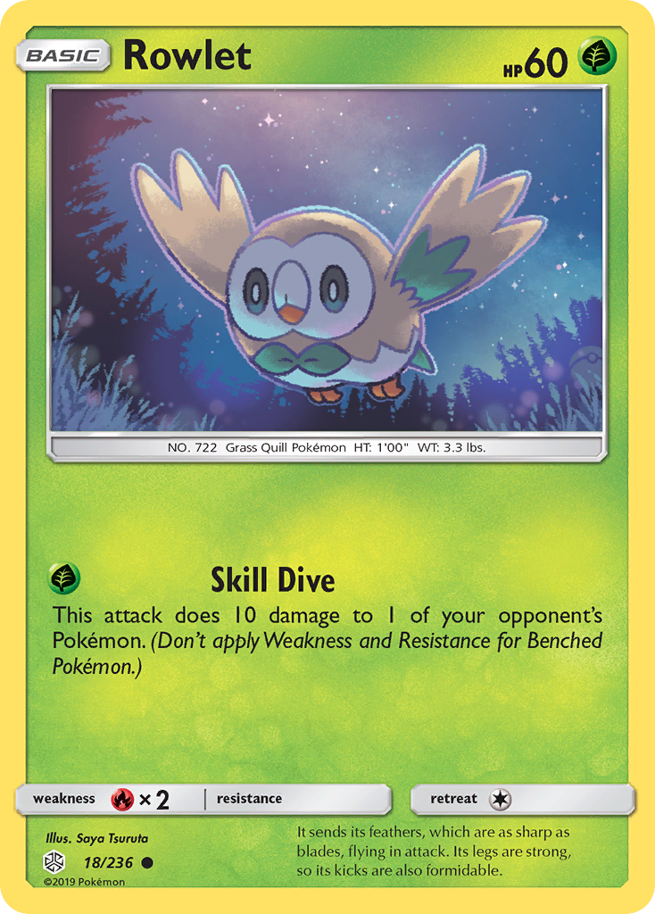 Rowlet (18/236) [Sun & Moon: Cosmic Eclipse] | Amazing Games TCG