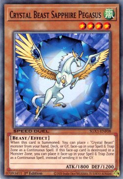 Crystal Beast Sapphire Pegasus [SGX1-ENF08] Common | Amazing Games TCG