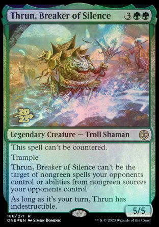 Thrun, Breaker of Silence [Phyrexia: All Will Be One Prerelease Promos] | Amazing Games TCG