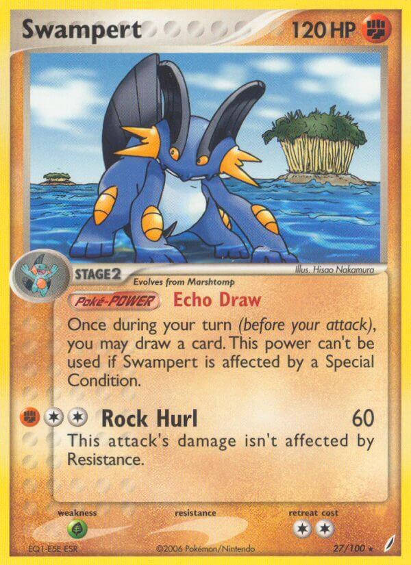 Swampert (27/100) (Theme Deck Exclusive) [EX: Crystal Guardians] | Amazing Games TCG