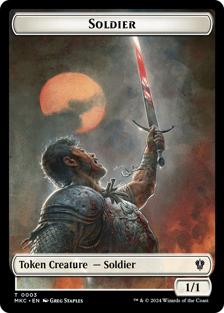Soldier // Ogre Double-Sided Token [Murders at Karlov Manor Commander Tokens] | Amazing Games TCG