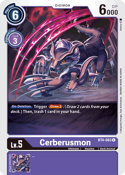 Cerberusmon [BT4-083] [Great Legend] | Amazing Games TCG