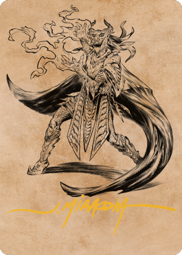 Livaan, Cultist of Tiamat Art Card (Gold-Stamped Signature) [Commander Legends: Battle for Baldur's Gate Art Series] | Amazing Games TCG