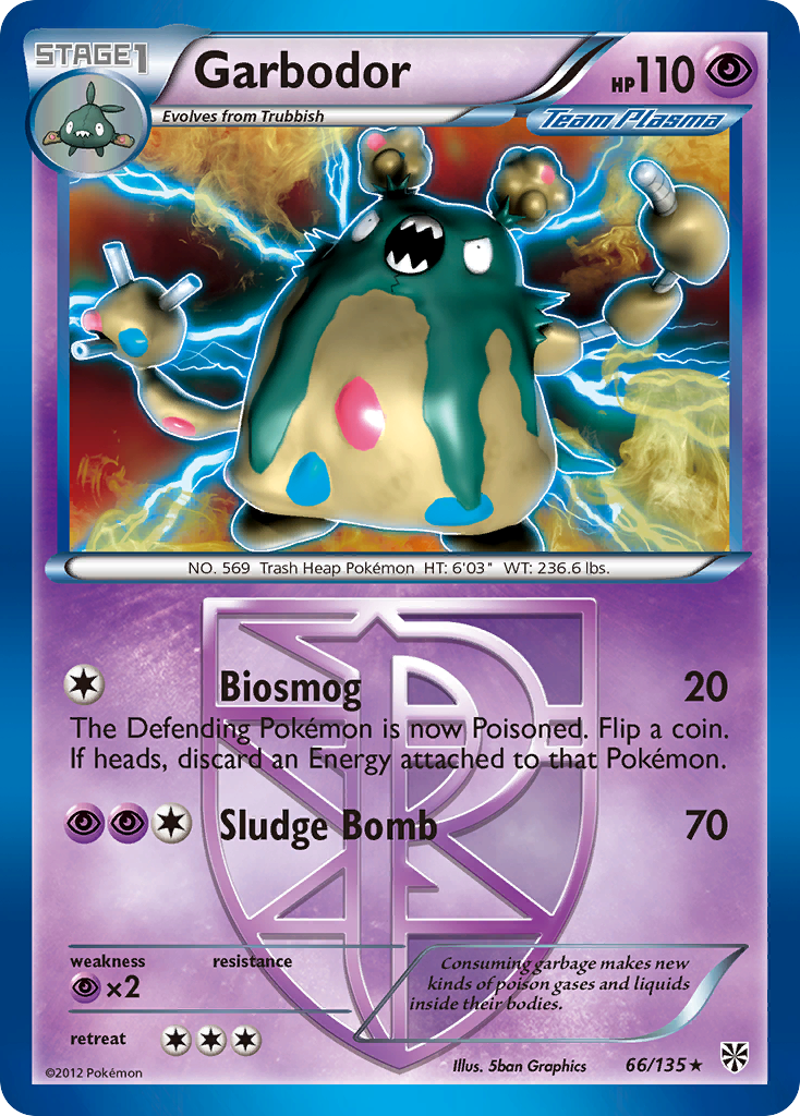 Garbodor (66/135) [Black & White: Plasma Storm] | Amazing Games TCG