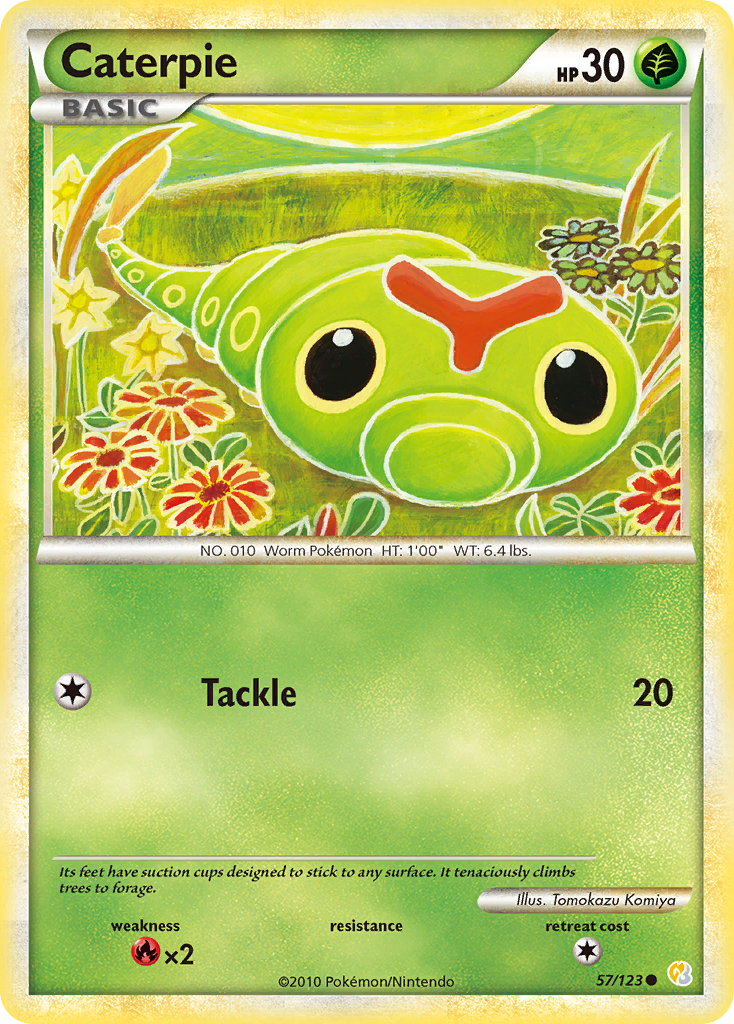Caterpie (57/123) [HeartGold & SoulSilver: Base Set] | Amazing Games TCG
