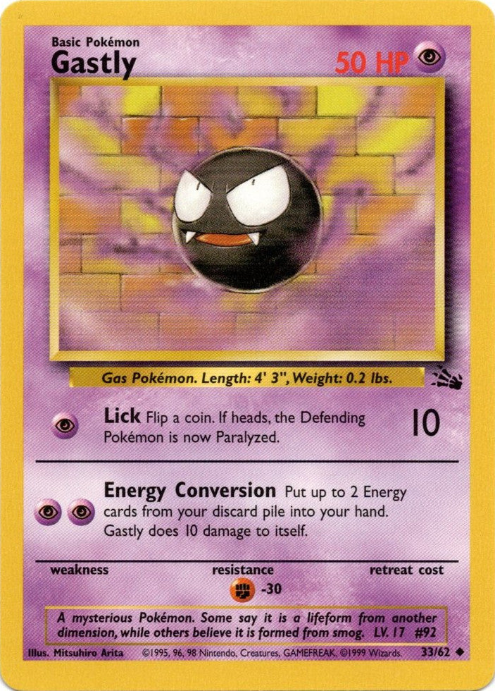 Gastly (33/62) [Fossil Unlimited] | Amazing Games TCG