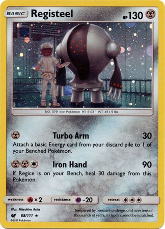 Registeel (68/111) (Cosmos Holo) [Sun & Moon: Crimson Invasion] | Amazing Games TCG