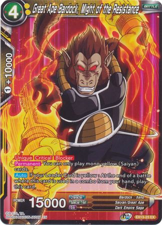 Great Ape Bardock, Might of the Resistance (EX13-23) [Special Anniversary Set 2020] | Amazing Games TCG