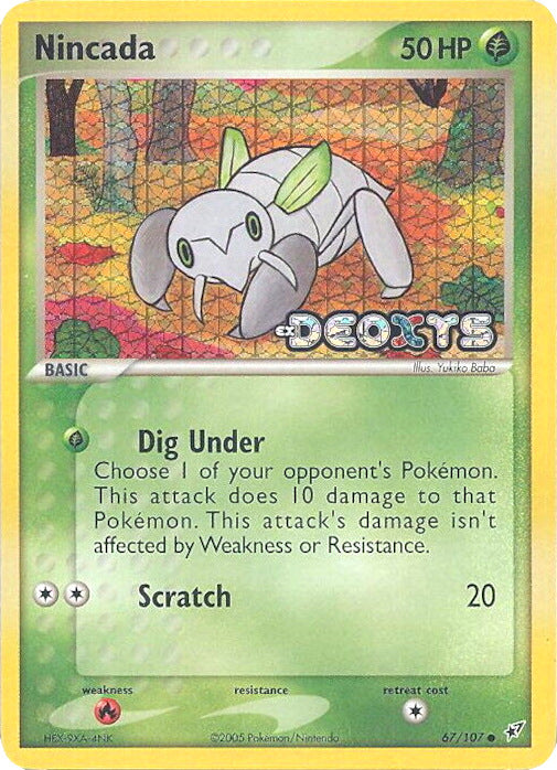 Nincada (67/107) (Stamped) [EX: Deoxys] | Amazing Games TCG