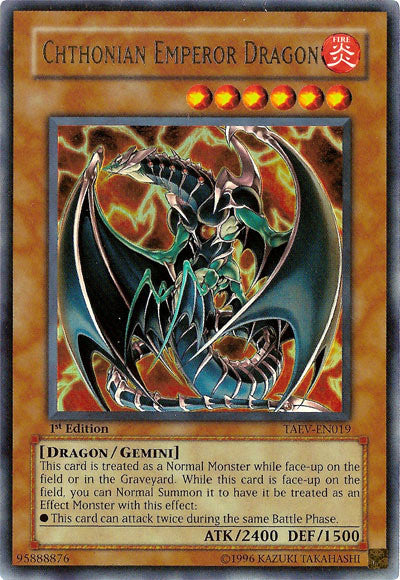 Chthonian Emperor Dragon [TAEV-EN019] Ultra Rare | Amazing Games TCG