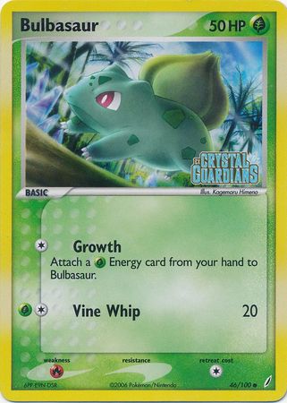 Bulbasaur (46/100) (Stamped) [EX: Crystal Guardians] | Amazing Games TCG