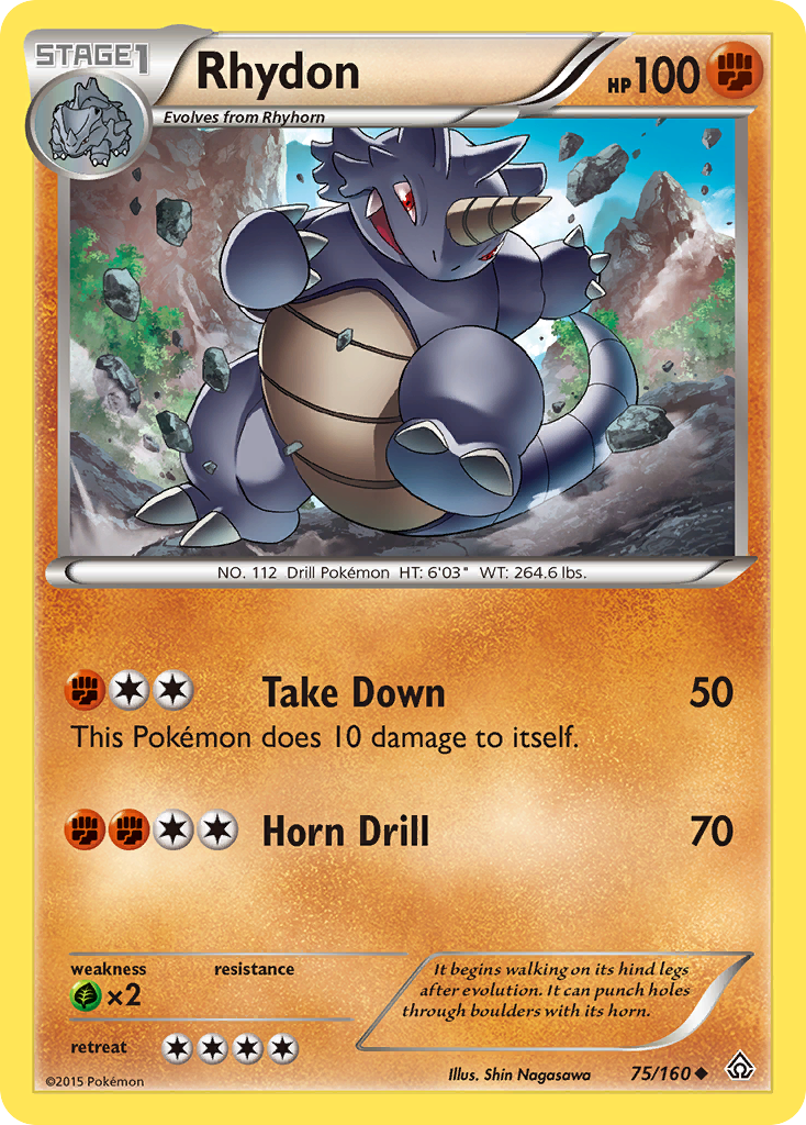 Rhydon (75/160) [XY: Primal Clash] | Amazing Games TCG