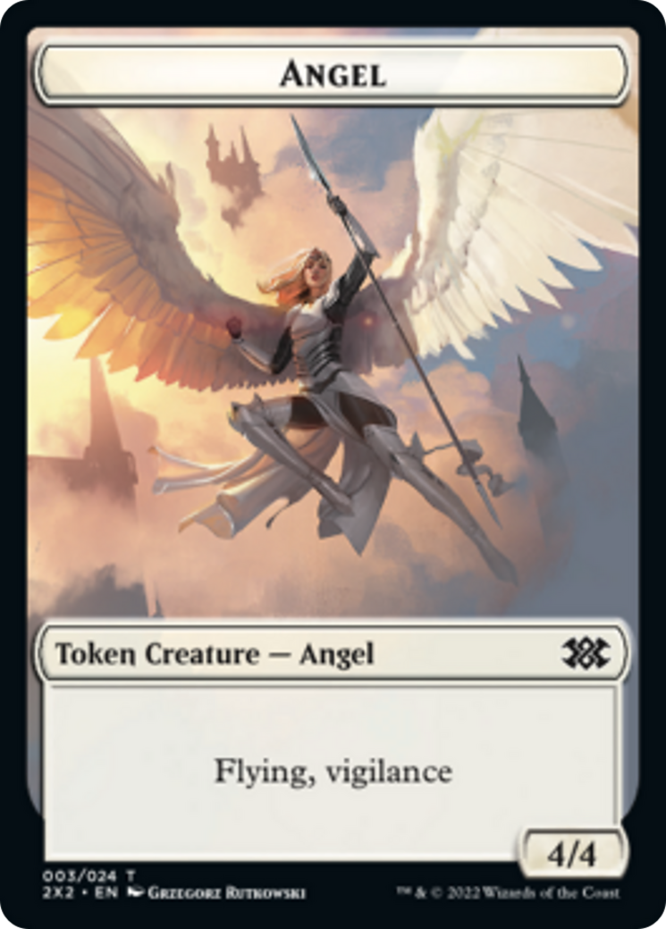 Bear // Angel Double-sided Token [Double Masters 2022 Tokens] | Amazing Games TCG
