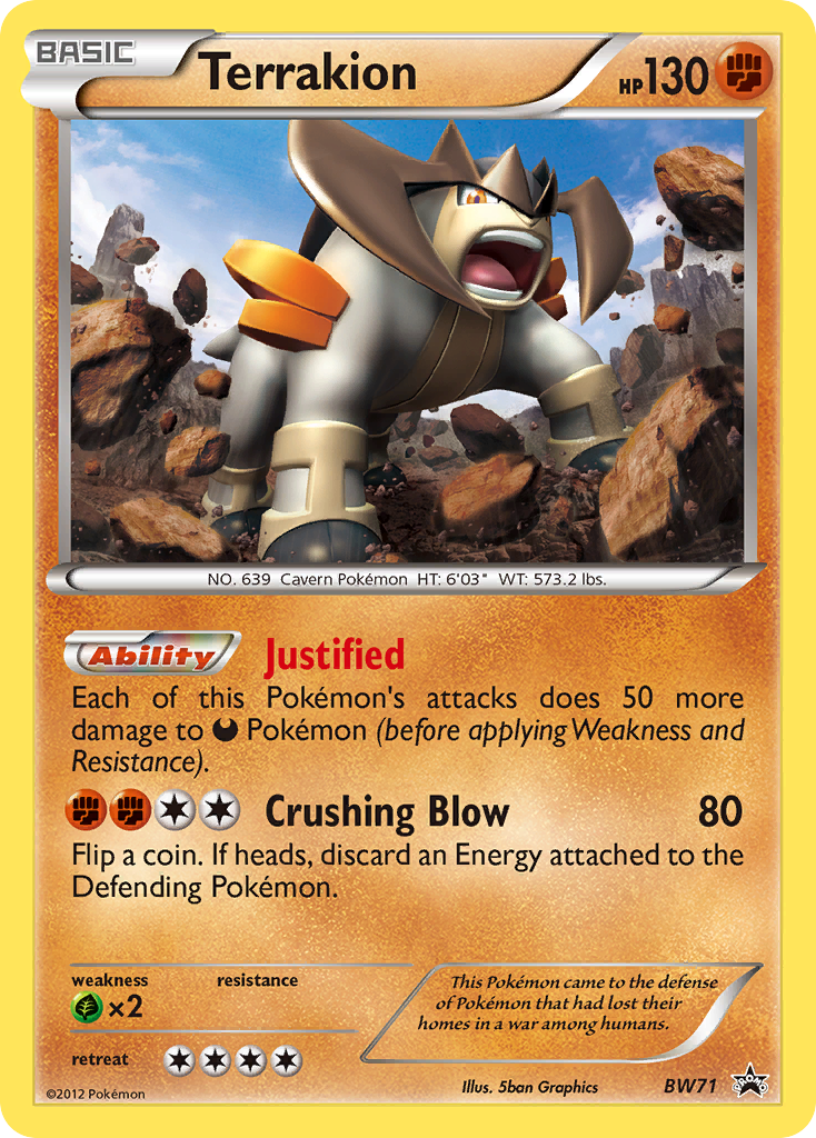 Terrakion (BW71) [Black & White: Black Star Promos] | Amazing Games TCG