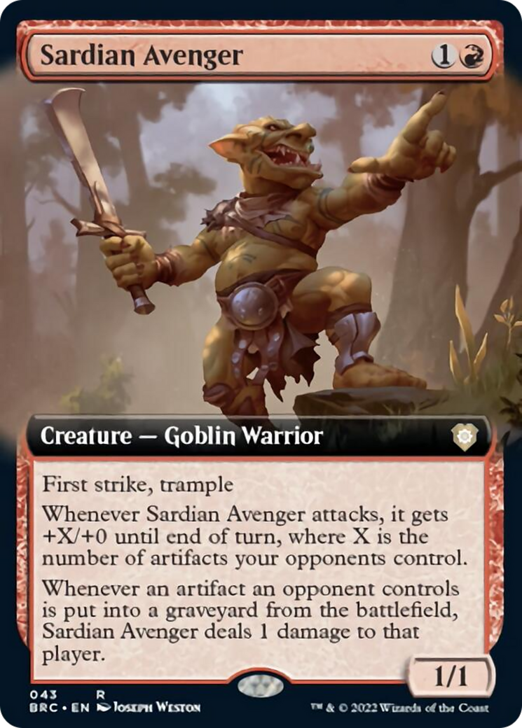 Sardian Avenger (Extended Art) [The Brothers' War Commander] | Amazing Games TCG