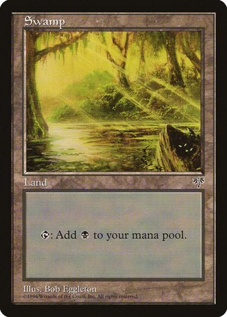 Swamp (Eyes in Log) [Mirage] | Amazing Games TCG