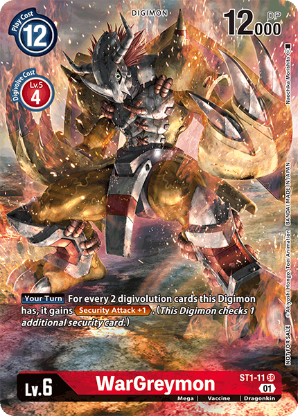 WarGreymon [ST1-11] (Premier Event) [Starter Deck: Gaia Red Promos] | Amazing Games TCG