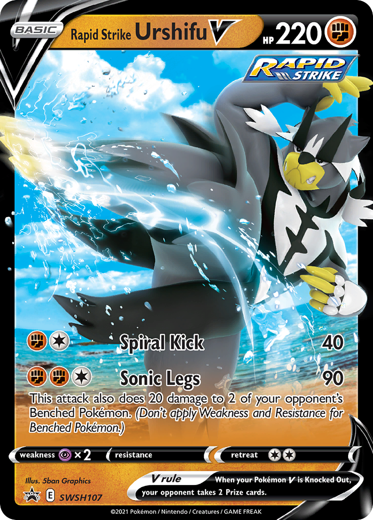 Rapid Strike Urshifu V (SWSH107) [Sword & Shield: Black Star Promos] | Amazing Games TCG