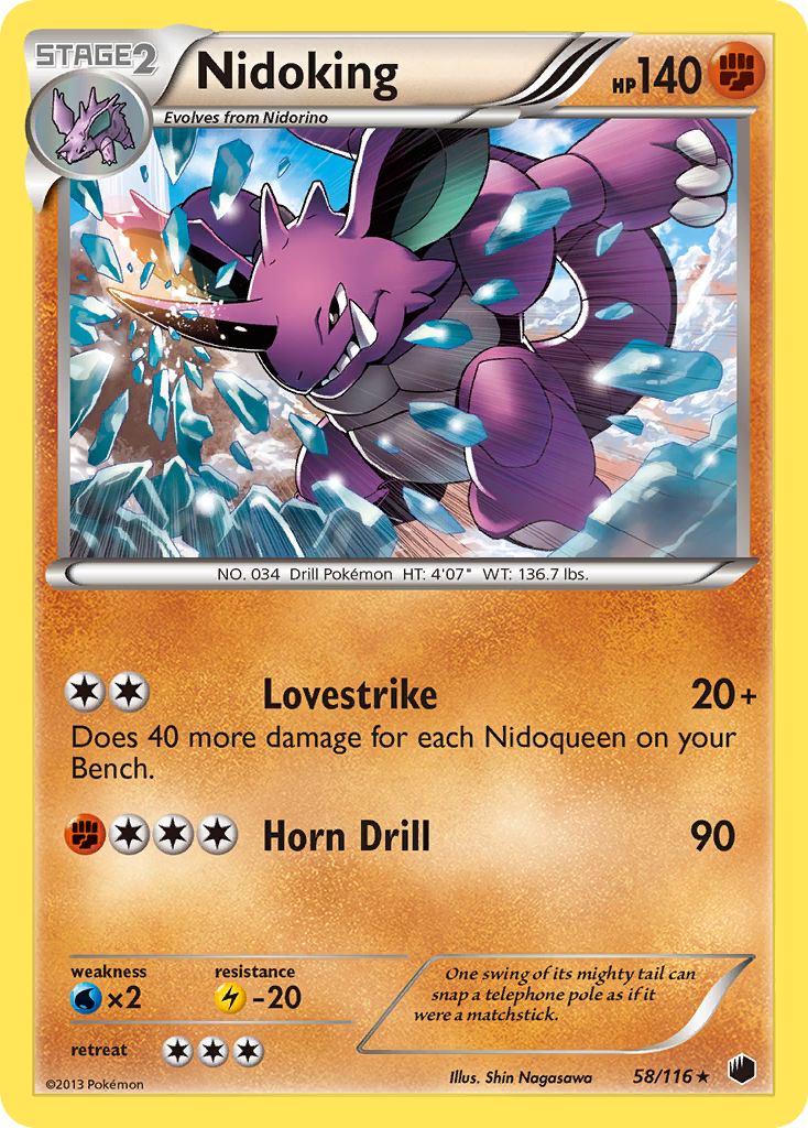 Nidoking (58/116) [Black & White: Plasma Freeze] | Amazing Games TCG