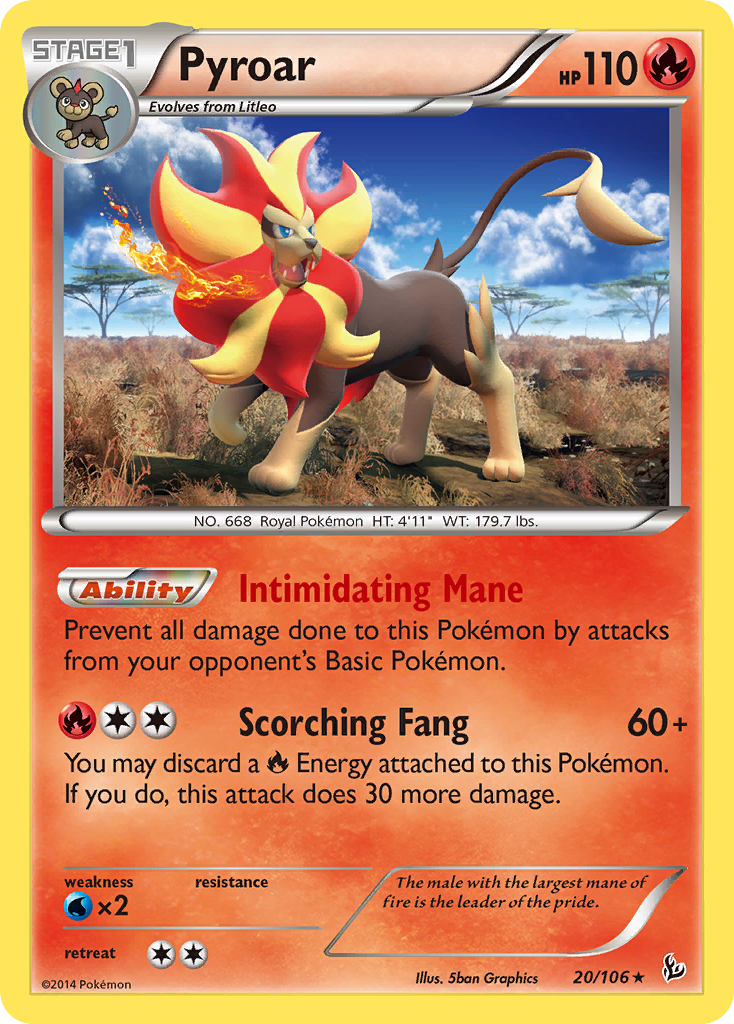 Pyroar (20/106) [XY: Flashfire] | Amazing Games TCG