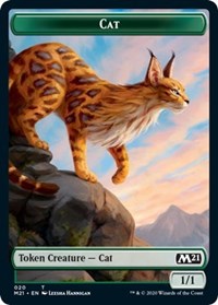 Cat (020) // Dog Double-sided Token [Core Set 2021 Tokens] | Amazing Games TCG