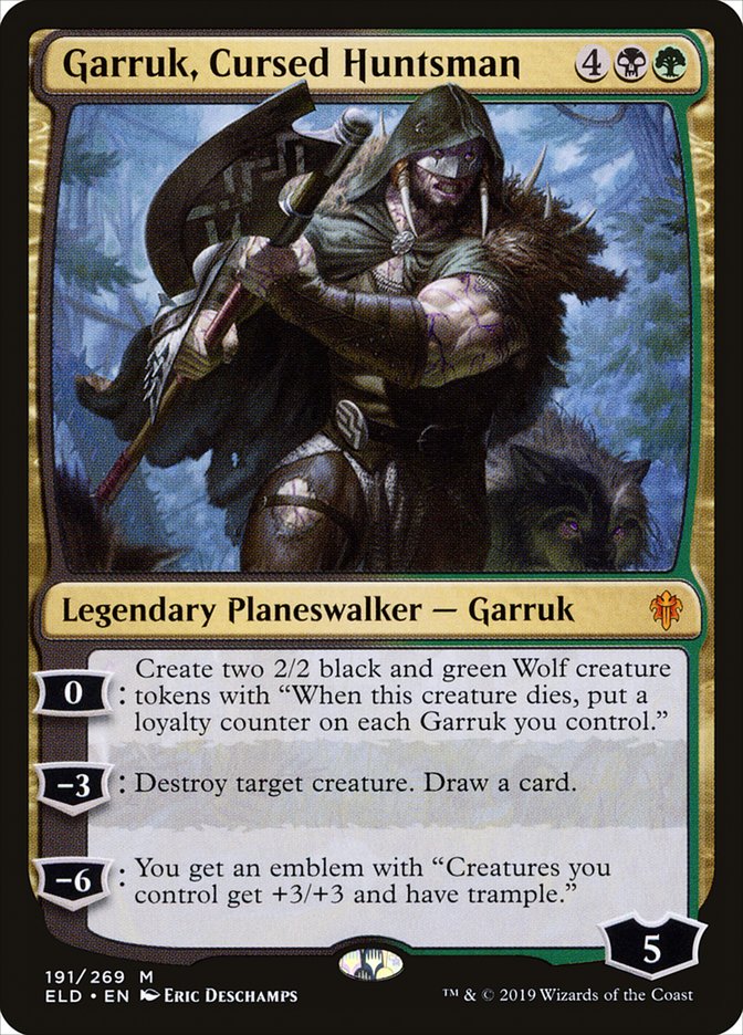 Garruk, Cursed Huntsman [Throne of Eldraine] | Amazing Games TCG