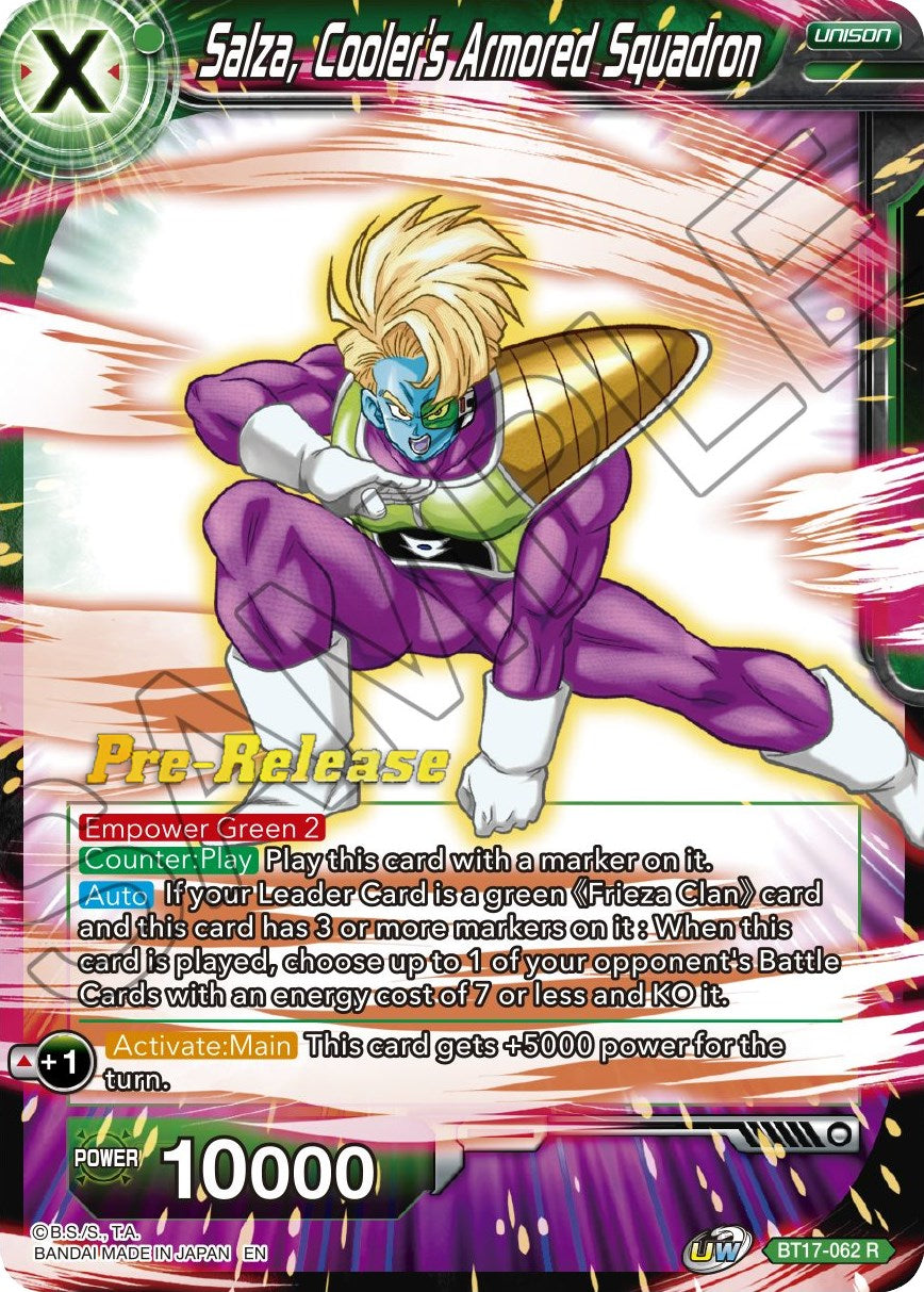 Salza, Cooler's Armored Squadron (BT17-062) [Ultimate Squad Prerelease Promos] | Amazing Games TCG