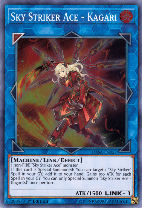 Sky Striker Ace - Kagari [DASA-EN027] Super Rare | Amazing Games TCG