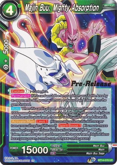 Majin Buu, Mighty Absorption (BT14-078) [Cross Spirits Prerelease Promos] | Amazing Games TCG