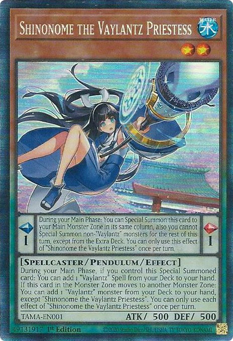 Shinonome the Vaylantz Priestess [TAMA-EN001] Collector's Rare | Amazing Games TCG