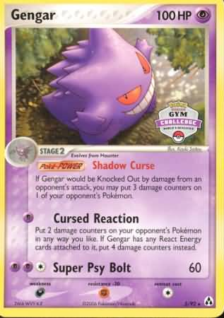 Gengar (5/92) (Gym Challenge) [EX: Legend Maker] | Amazing Games TCG