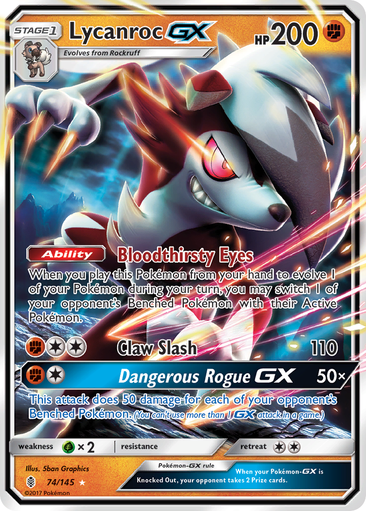 Lycanroc GX (74/145) [Sun & Moon: Guardians Rising] | Amazing Games TCG