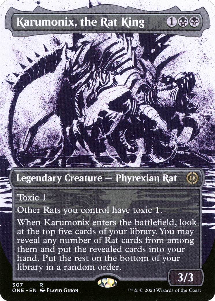 Karumonix, the Rat King (Borderless Ichor) [Phyrexia: All Will Be One] | Amazing Games TCG