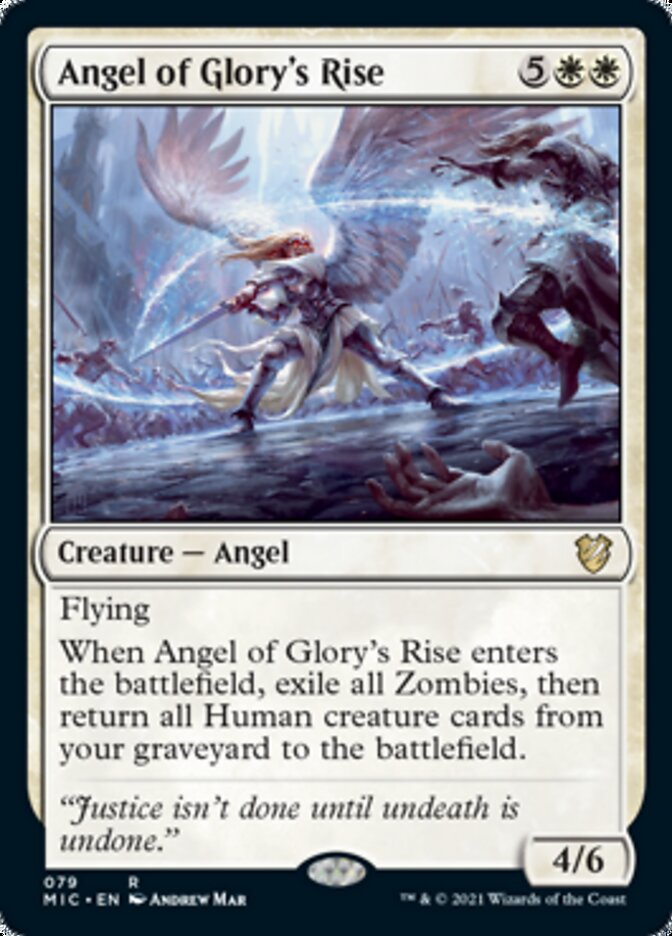 Angel of Glory's Rise [Innistrad: Midnight Hunt Commander] | Amazing Games TCG