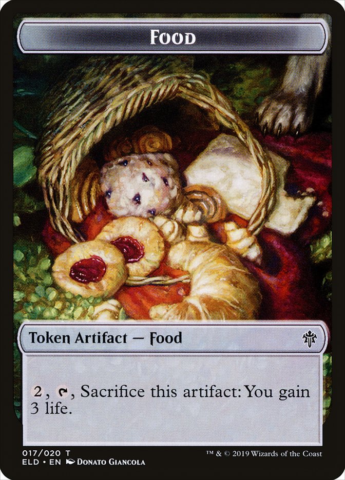 Food (017/020) [Throne of Eldraine Tokens] | Amazing Games TCG