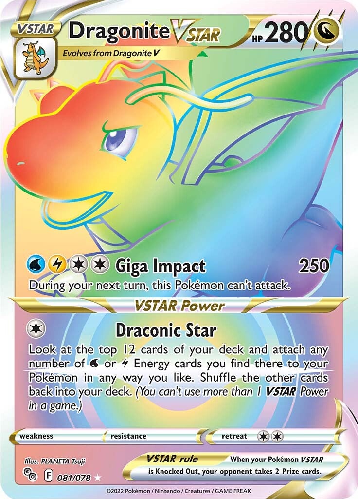 Dragonite VSTAR (081/078) [Pokémon GO] | Amazing Games TCG