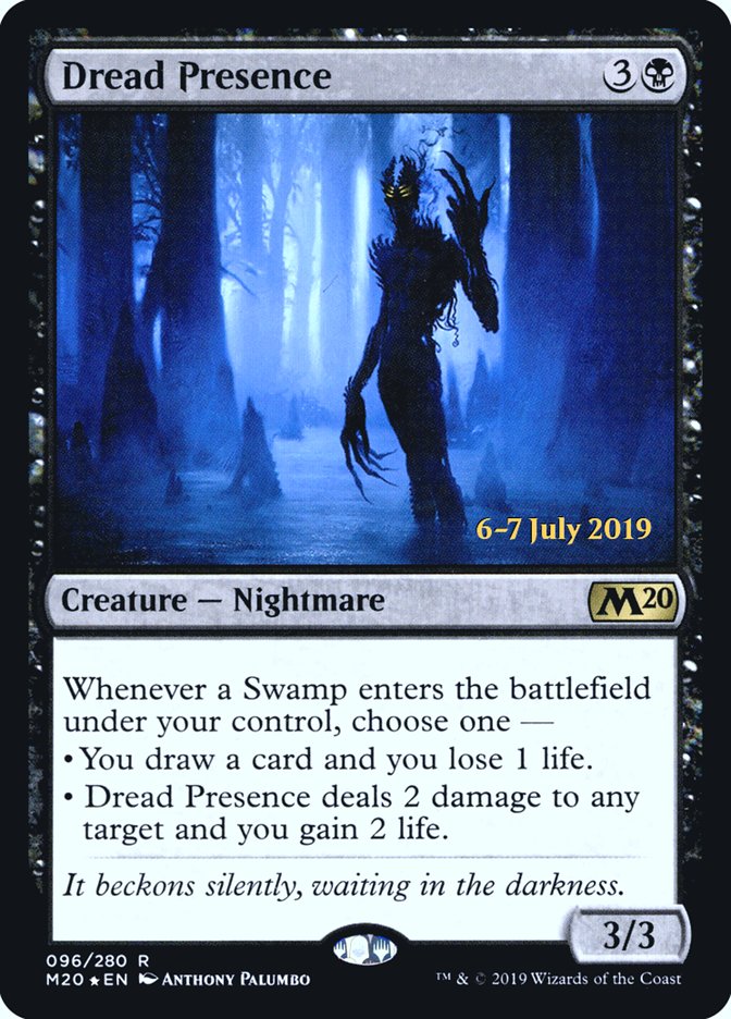 Dread Presence  [Core Set 2020 Prerelease Promos] | Amazing Games TCG