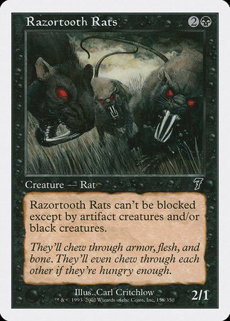 Razortooth Rats [Seventh Edition] | Amazing Games TCG