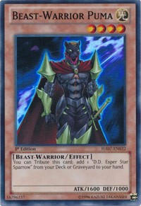 Beast-Warrior Puma [Hidden Arsenal 7: Knight of Stars] [HA07-EN032] | Amazing Games TCG