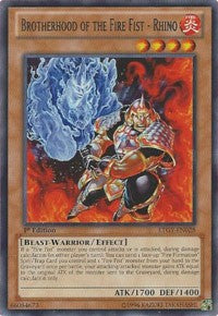 Brotherhood of the Fire Fist - Rhino [Lord of the Tachyon Galaxy] [LTGY-EN028] | Amazing Games TCG