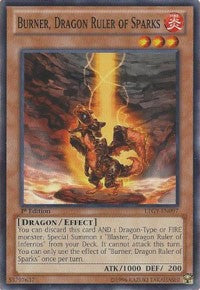 Burner, Dragon Ruler of Sparks [Lord of the Tachyon Galaxy] [LTGY-EN097] | Amazing Games TCG