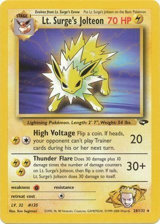 Lt. Surge's Jolteon (28/132) [Gym Challenge Unlimited] | Amazing Games TCG