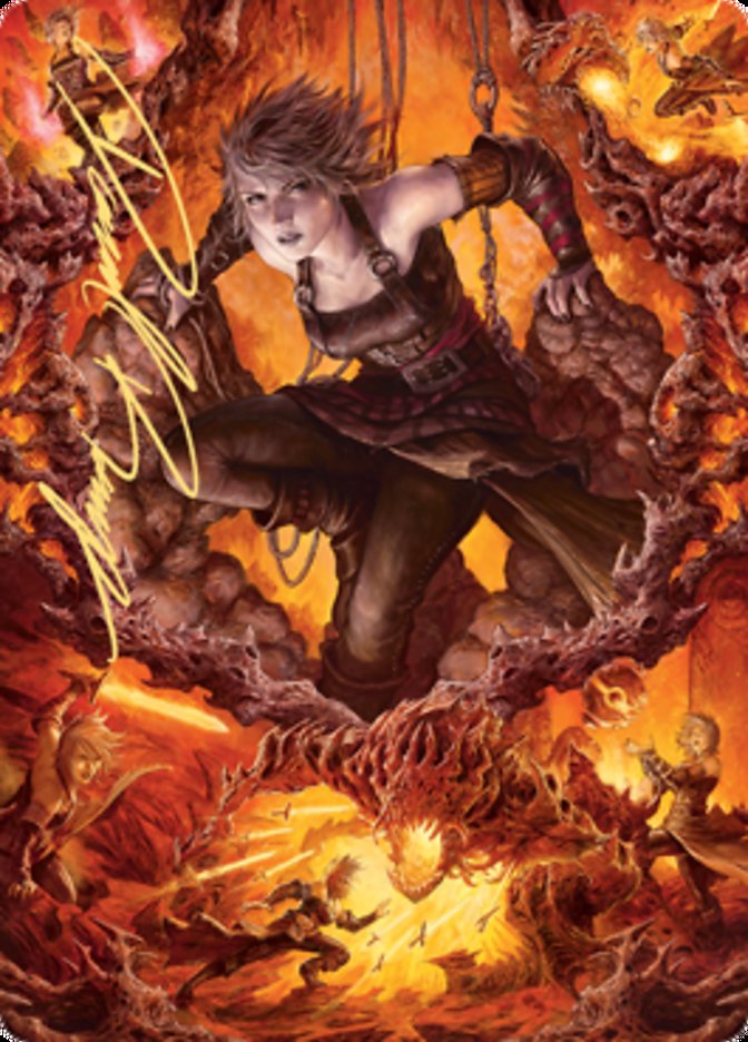 Nahiri, Heir of the Ancients 2 Art Card (Gold-Stamped Signature) [Zendikar Rising Art Series] | Amazing Games TCG